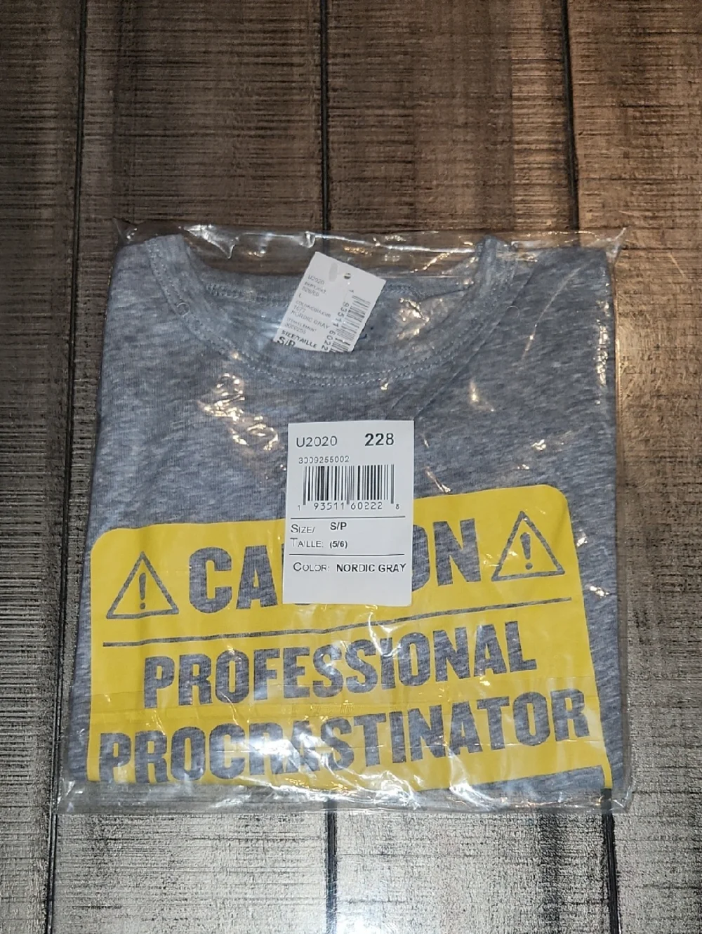 NWT The Children's Place Gray Short-Sleeve Tee with Yellow Graphic